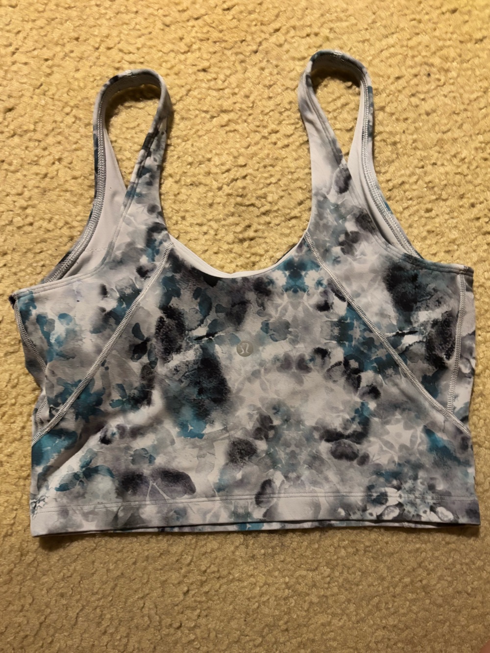 lululemon athletica Tie-Dye Blue Gray Sports align Crop Tank
